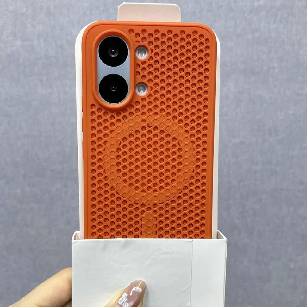 Enhanced Cooling Heat Dissipation Mesh Magnetic Case with Breathable Hard Cover