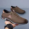 Men's Shoes Fashion Soft Soled Men Casual Shoes British Style Formal Shoes Breathable Lace-Up Bottom Light Sneakers Male Size 1