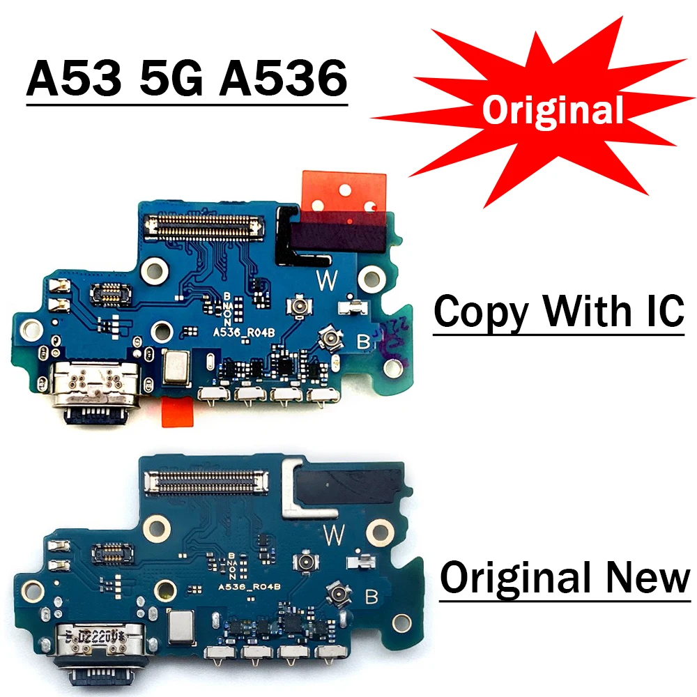 

Original USB Charging Port Connector Board Dock Flex Cable With Microphone For Samsung Galaxy A53 5G A536