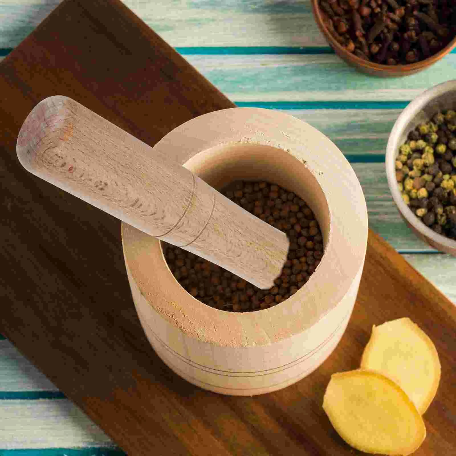 18Cm Wooden Pickle Sticks Garlic Masher Kitchen Utensil Food Crusher Manual Rod Mills Tool Safe Handle Design Reusable Wood
