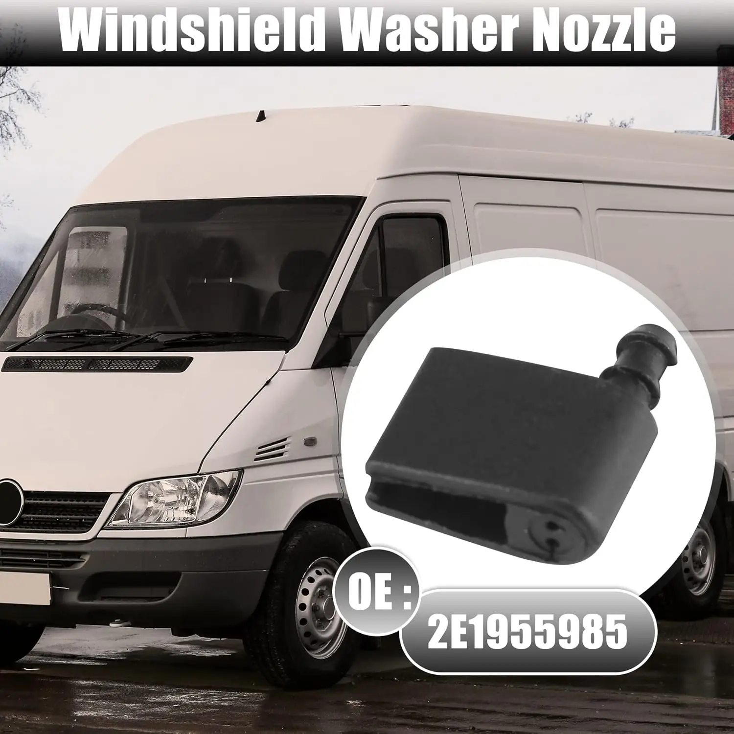 메르세데스 벤츠 스프린터 VW Crafter 2006 - 2018 2E1955985 2E1955986 용 2Pcs 앞 유리 와이퍼 와셔 노즐 스프레이 제트