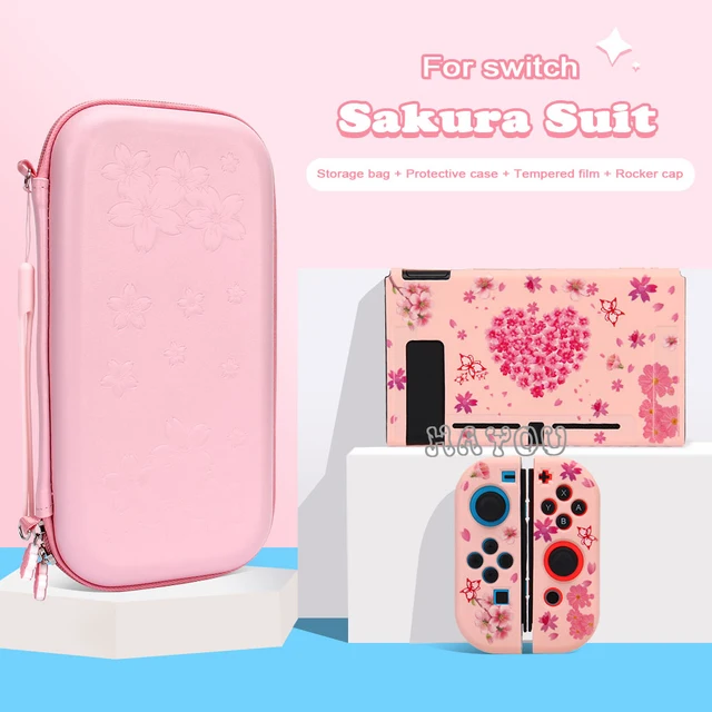 Sakura Pink Switch Carrying Case For Nintendo Switch Carrying Case