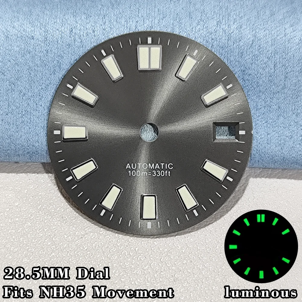 High-Quality Green Luminous Watch Dial - 28.5mm  Accessories