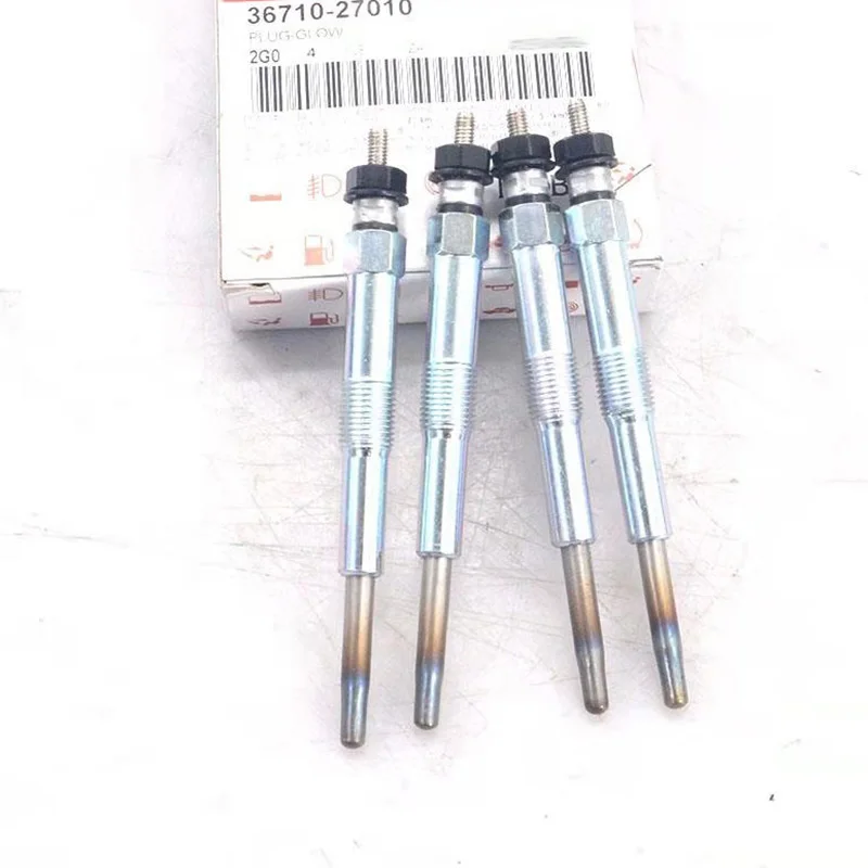 NBJKATO Brand New 4PCS Glow Plug 36710-27000 ( 36710-27010 ) For Hyundai Accent I30 Tucson Kia Magentis Sportage