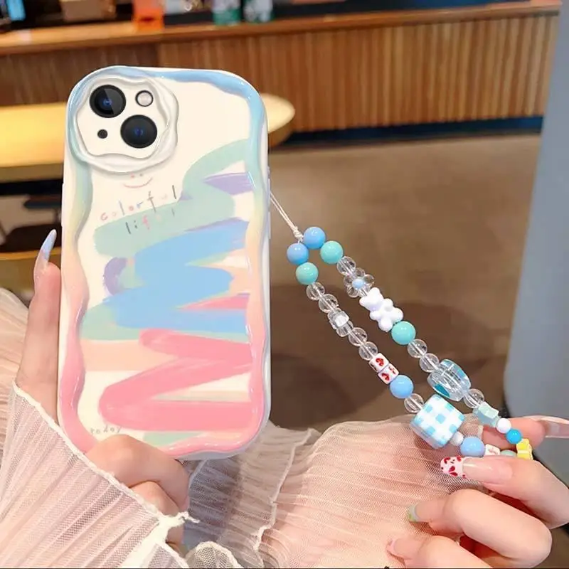 thumbnail image 1 of Flower Wrist Chain Phone Case For Samsung Galaxy A54 A55 A35 A24 A25 A15 A33 A34 A31 A32 A51 A52 A53 A71 A72 S24 Ultra Cover, 1 of 5