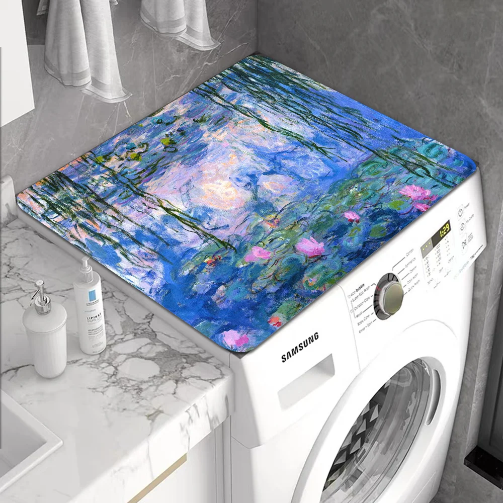 Claude Monet Painting Art Quick Drying Dish Mat Printed Kitchen Tableware Coffee Draining Pad Dinnerware Cup Bottle Placemat 5