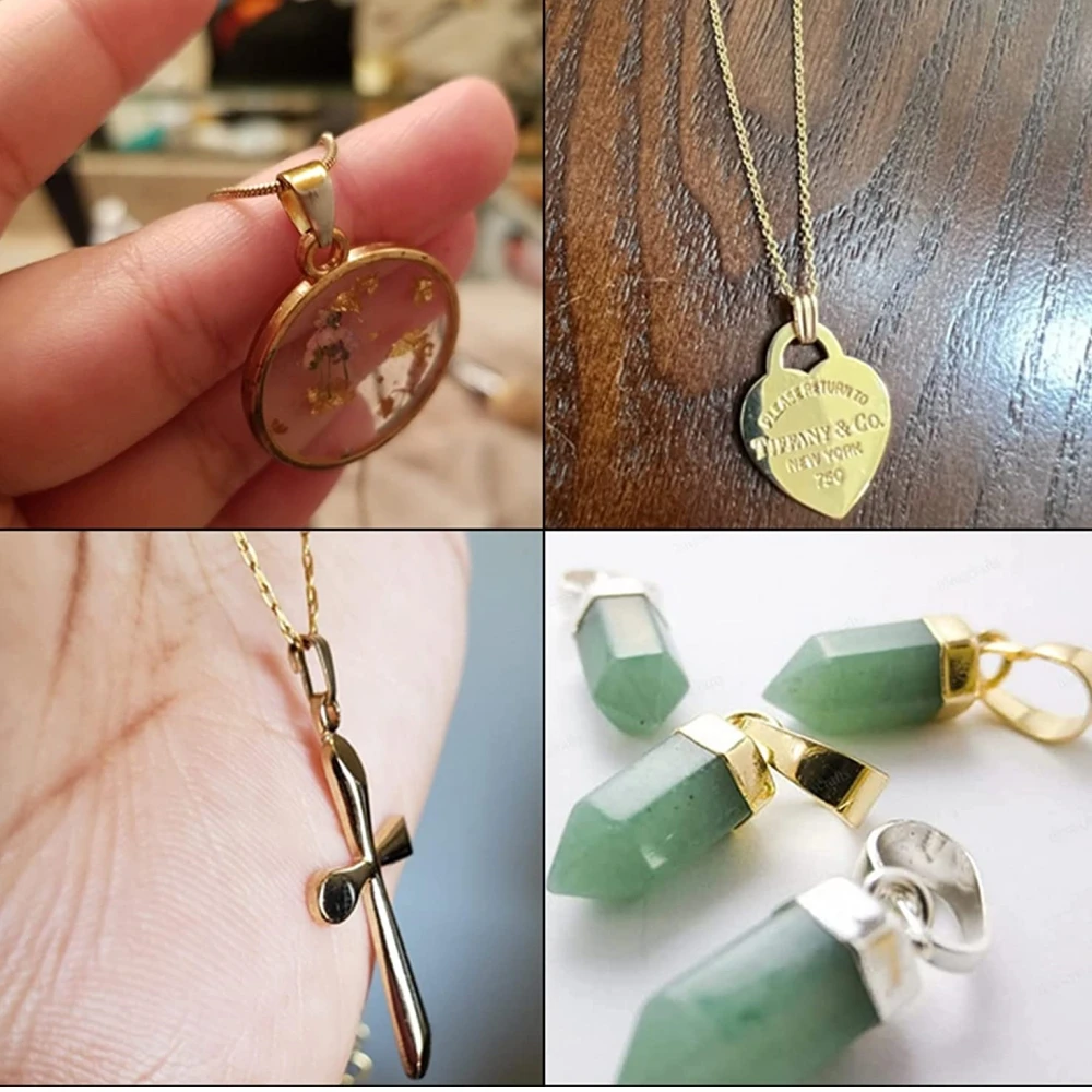300 Stück Edelstahl-Klemm-Clip-Verschluss, Bügel-Finish, Halsketten-Anhänger, Krallenverschlüsse, Melonenkerne, Schnalle für DIY-Handwerk, Schmuckherstellung – Detail 3