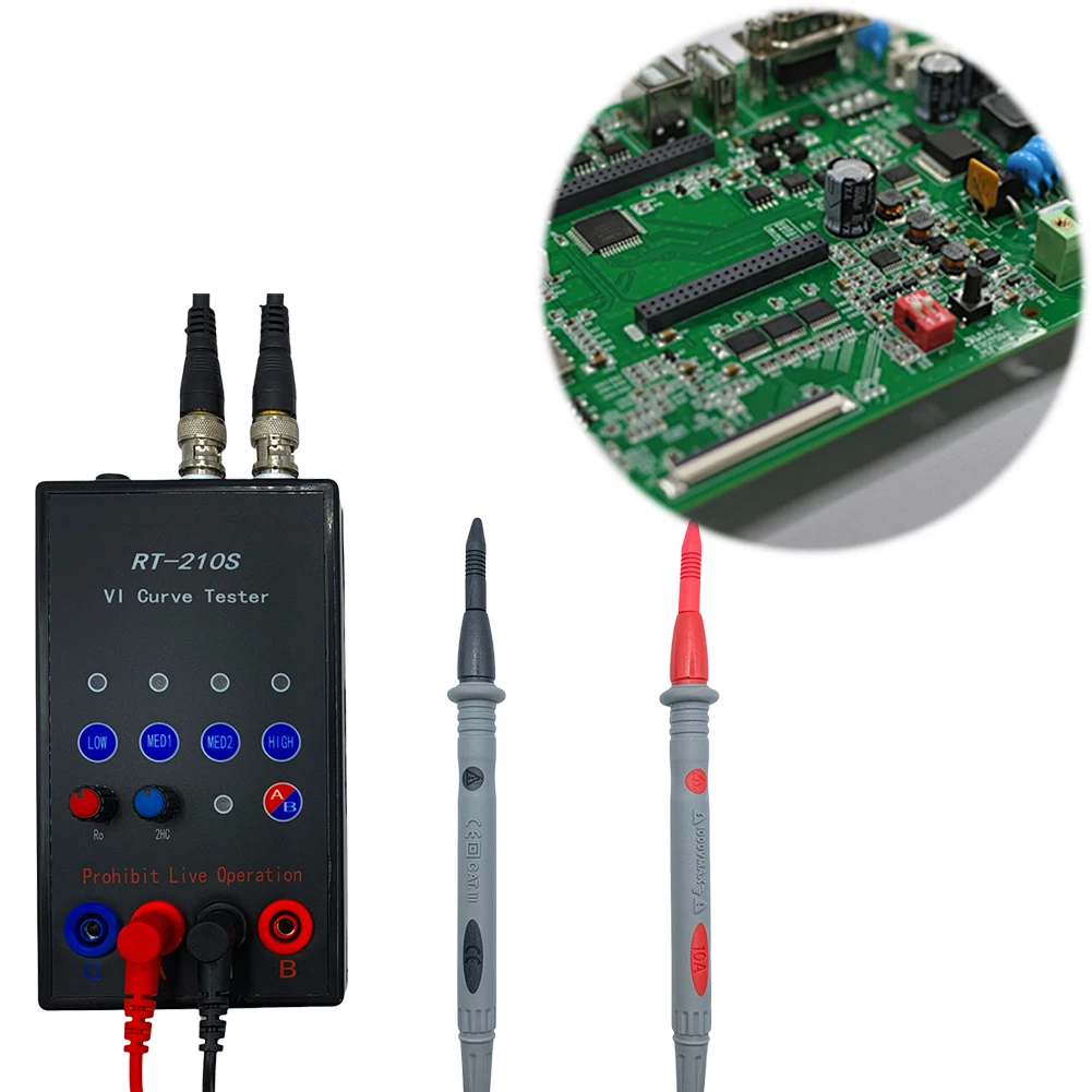 RT-210S VI 곡선 테스터 듀얼 채널 동시 디스플레이 휴대용 회로 기판 온라인 감지 ASA 테스터 휴대용 VI 곡선 테스터