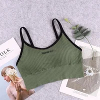 Nouveau soutien-gorge de sport pour femmes Gym Sexy haut court soutien-gorge femmes sous-vêtements en coton doux confort bustiers femme brassière hauts pour les filles 6