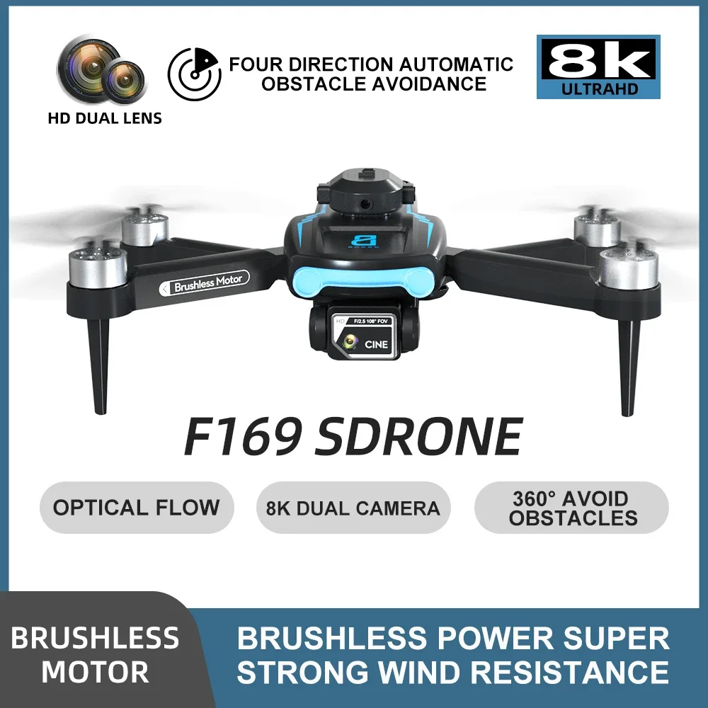 8K HD  ī޶ , F169  FPV RC ,   , 4  ֹ ȸ, ̽ 