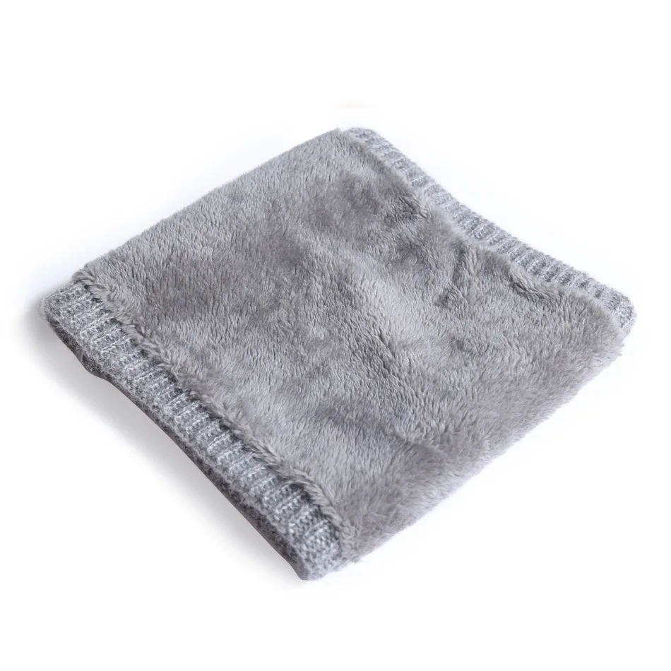 Baby Scarf Kids Hat Scarf Set Kids Girls/Boys Winter Knitted Infinity Scarf Polar Fleece Neck Warmer