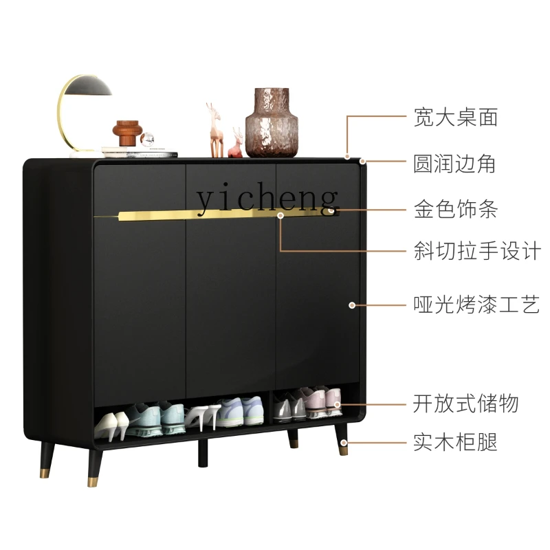 

YY Home Doorway Simple and Light Luxury Modern Double-Door Shoe Cabinet Locker