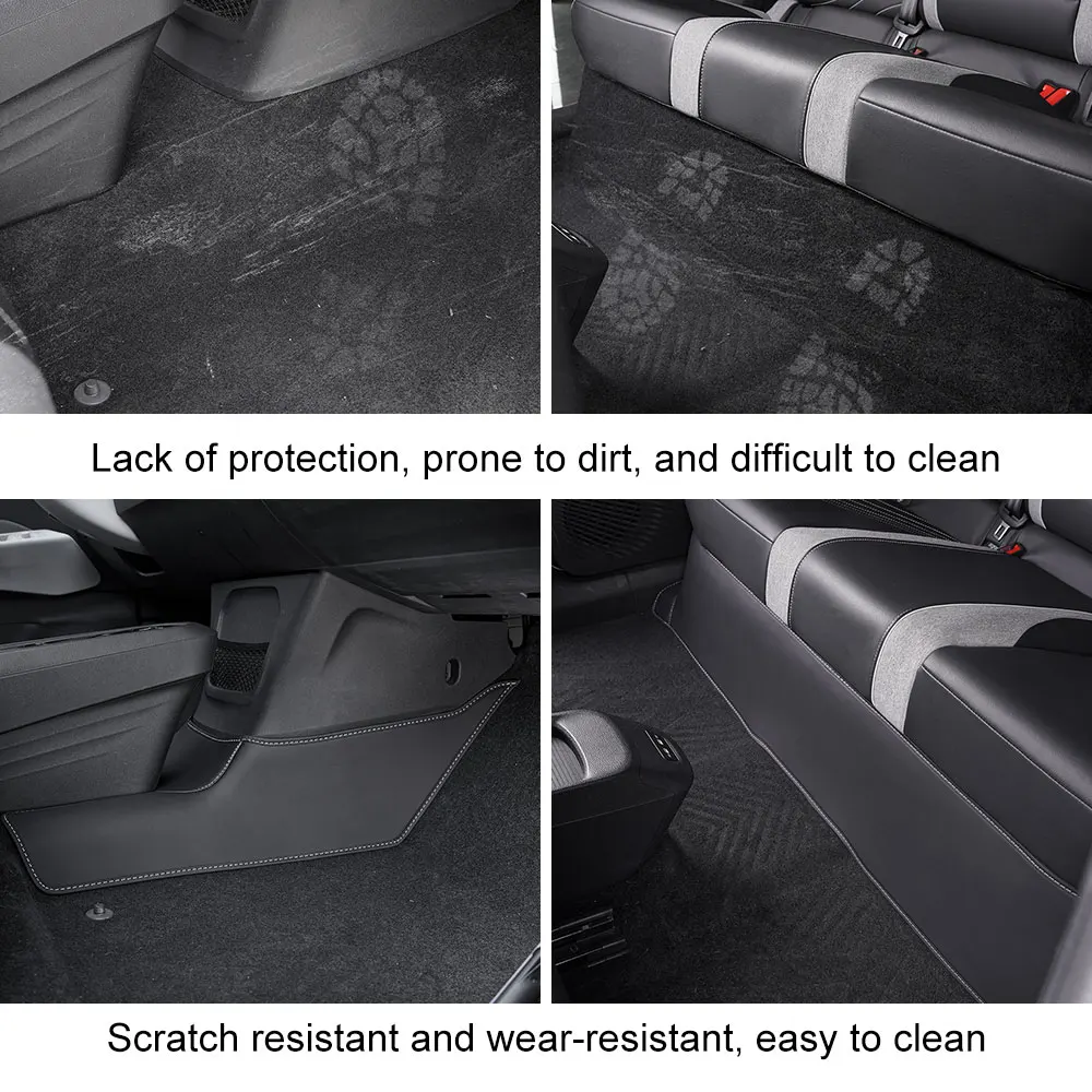 폭스바겐 ID3 2019-2025 차량용 시트 밑 발차기 방지 패드 자동차 중앙 제어 측면 매트 가죽 패드 장식 액세서리
