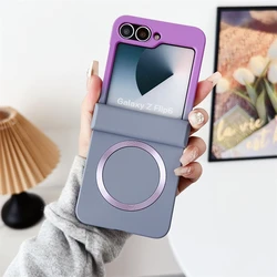 Gradient Color Slim Case with MagSafe Compatible - Hinge Hard Wireless Charging Cover - Samsung Galaxy Z Flip 5 (Purple Grey)