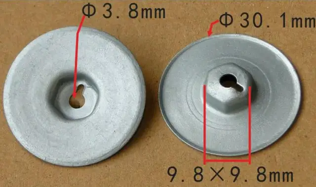10x BMW Underbody Shield Fasteners - Silver Metal Clips, OEM 07146949380 Replacement