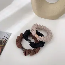 

New Fashion Spring Hairband Women Individuality Pleated Headband Fresh Solid Hair Band Adult Ponytail Holder Hair Accessories