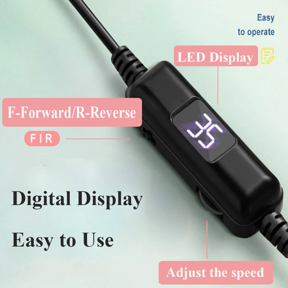 LED Display Electric Nail Drill Power Cord USB Charger Power Line For  Nail Drill Machine 5.5 Adjustable Speed Forward Reverse