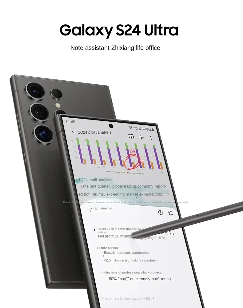 for Samsung S24 Ultra  original handwriting S pen S24U touch A stylus S928 intelligent Bluetooth Support for hover control S pen