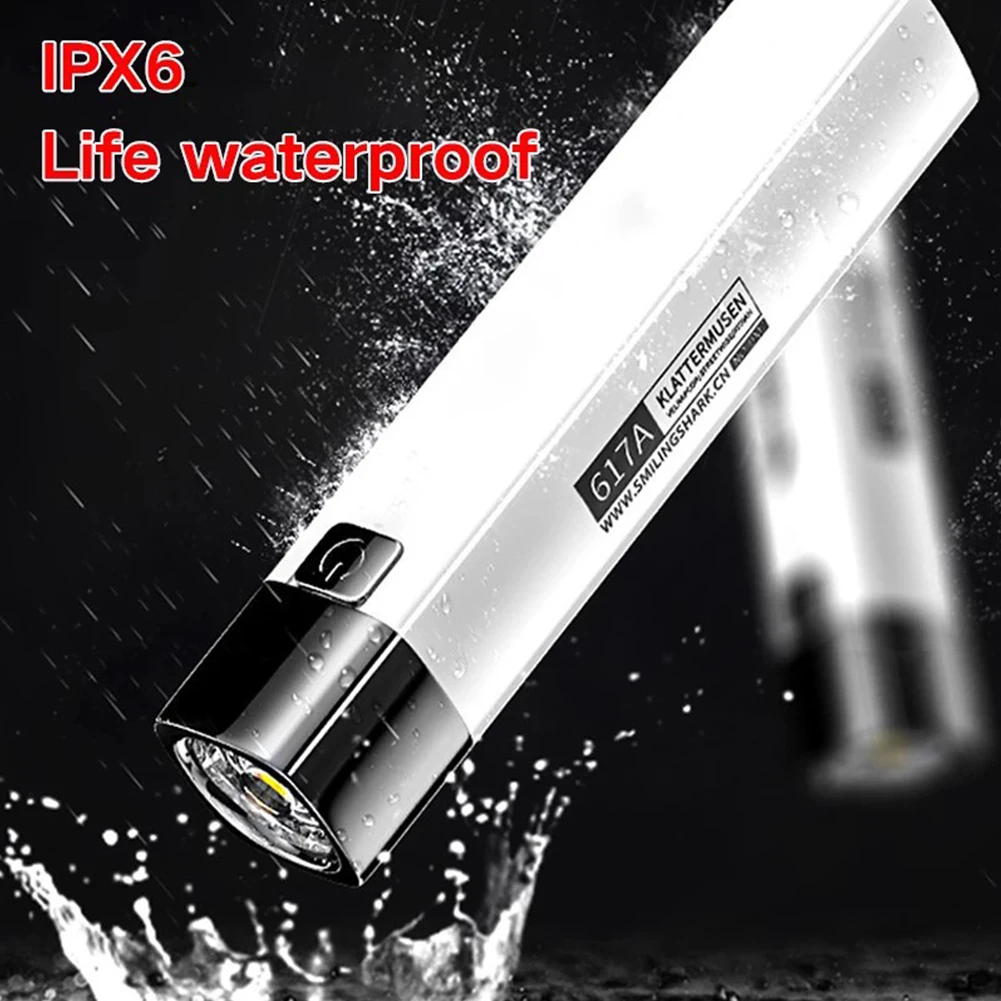 ABS LED Flashlight for Camping Hiking with USB Charging