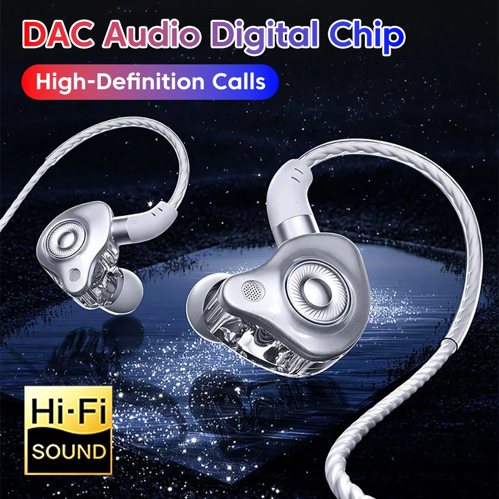 High-Fidelity Wired Earbuds with Mic & Volume Control - Premium Stereo Sound and Deep Bass