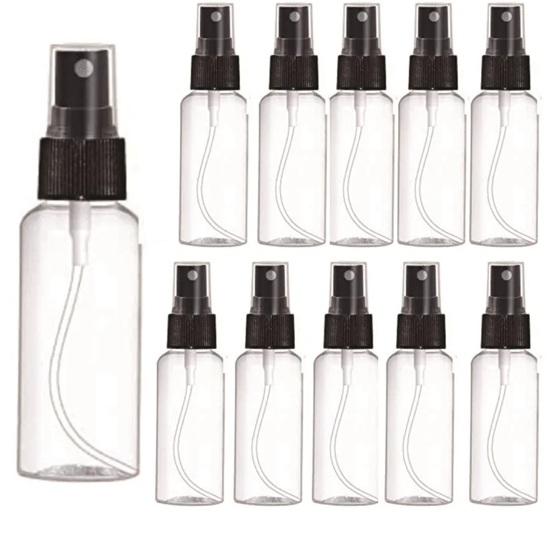 20 pcs 10ml/20ml Mini Spray Bottle Mist Plastic Spray Bottles with 2  Funnels and 1 Cleaning Cloth for Essential Oils Makeup and Perfume 