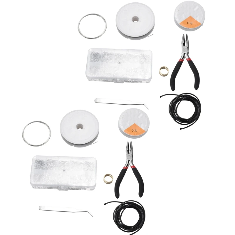 

2X Jewelry Findings Set Jewelry Making Kit Jewelry Findings Starter Kit Jewelry Beading Making And Repair Tools Kit