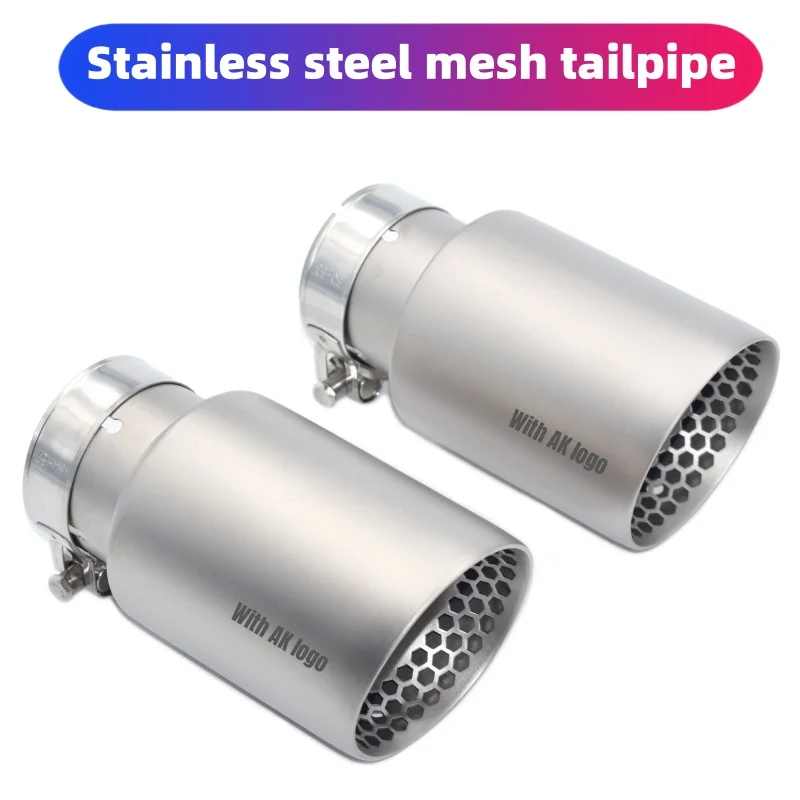 Exhaust Muffler Tip 1 Pcs Matte Stainless Steel Car Exhaust Tip System Pipe Universal Exhaust Tip For VW GTI MK7 Golf7 Nozzle 60MM 63mm Muffler