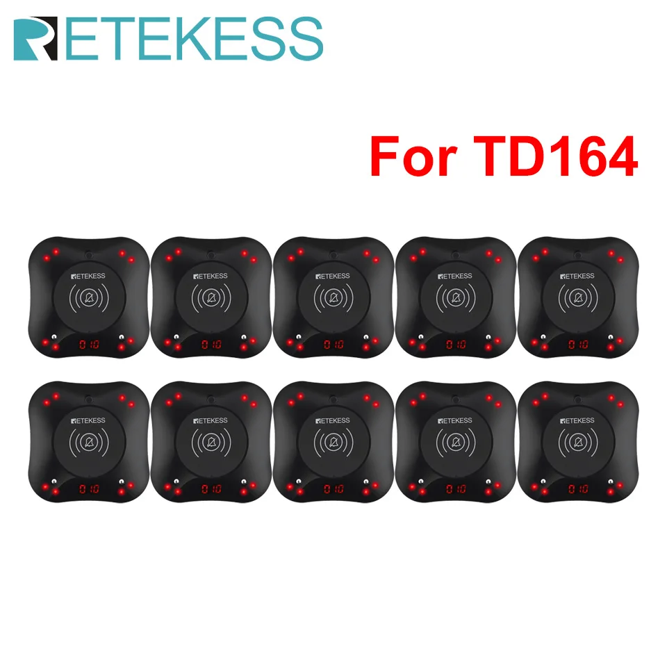 Vibrator Coaster Pager Receivers Wireless Calling System For Restaurant Cafe Bar Fast Food Club 10 Pcs For TD164