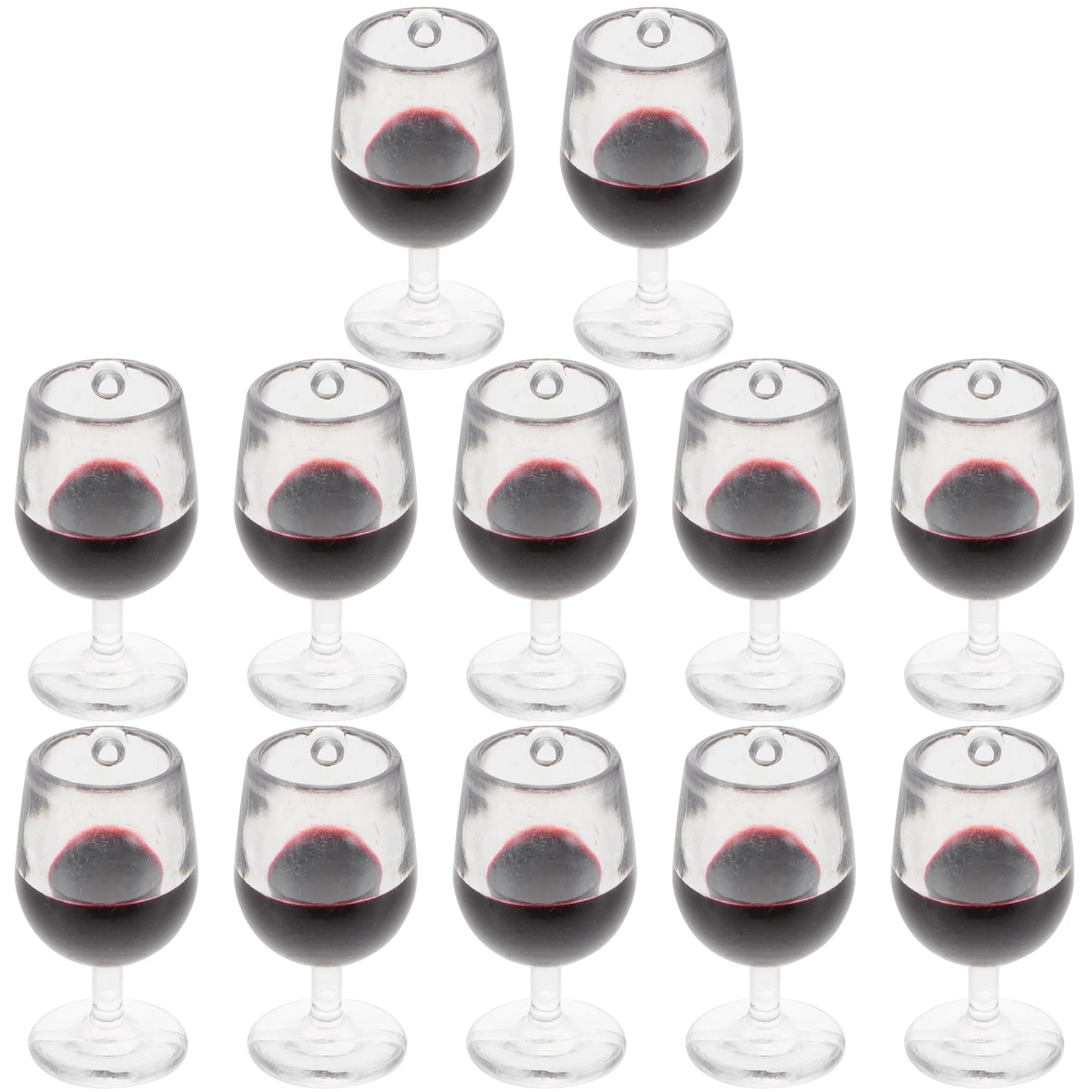 

Sewacc Mini Wine Glasses Dollhouse Miniature Red Wine Goblet Cups Charms Tiny Wine Goblet Model Crafts Mini Kitchen