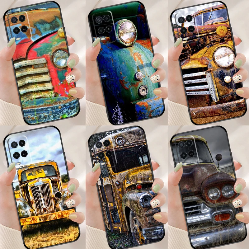 Retro Tractors Car Phone Case For Oppo A54 A74 A94 A5 A9 A31 A53S 2020 A1K A3S A5S A15 A91 A52 A72 Back Cover