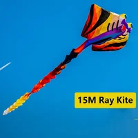Free Shipping 15M Devil Fish Kite for Adults Kite Ray Fish Flying Folding Kite Giant Large Kites Professional Inflatable Toys 2