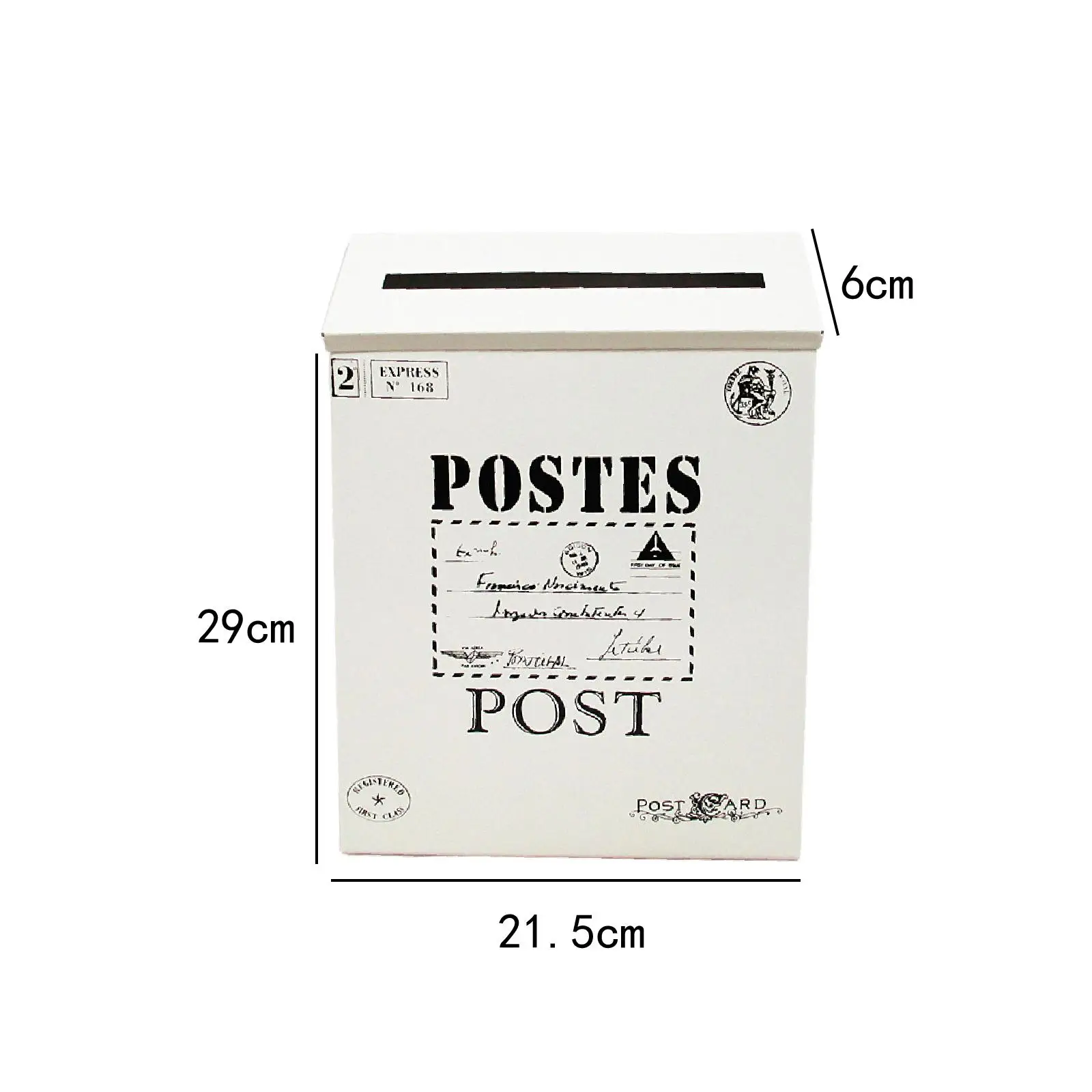 Wall Hanging Mail Box Opinion Box Metal Postbox Letterbox Wall Mounted Mailbox for Outdoor Yard Home Office Front Door Garden