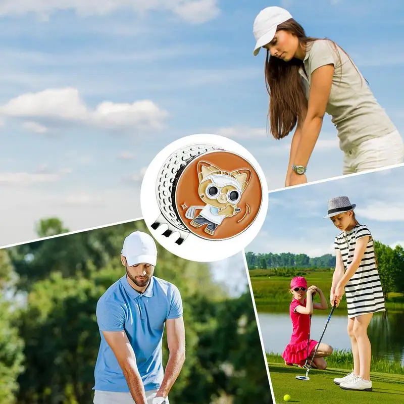 Golf Ball Marker Golf Hat Clip Caps Clips Sports Sign With Clamp Cool Ball Markers For Hats Pants Belts Accessories