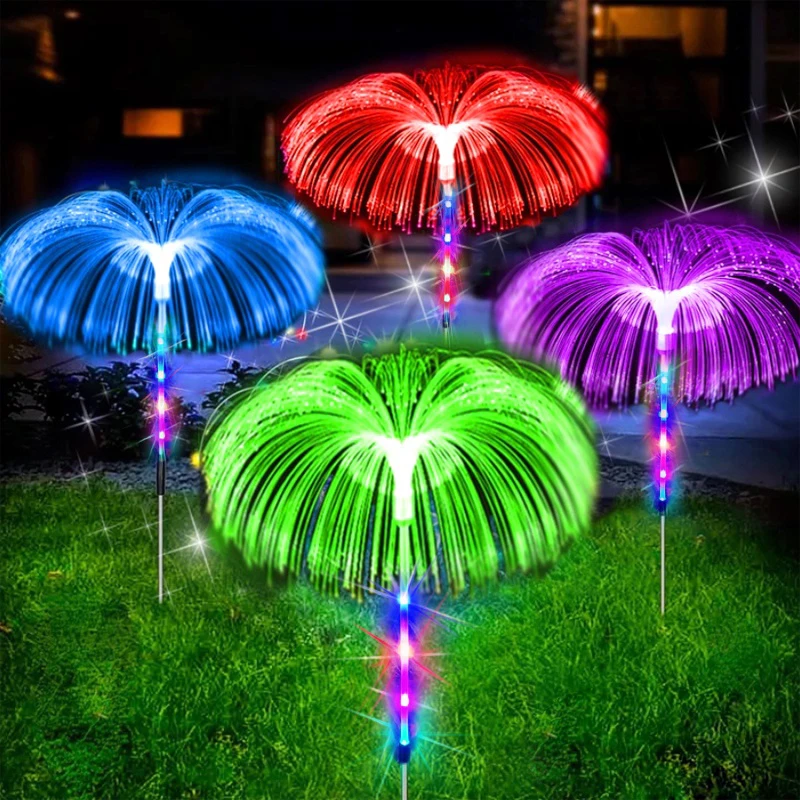 Solar Garden Lights Outdoor Waterproof 7 Color Changing Decorative For Yard Patio