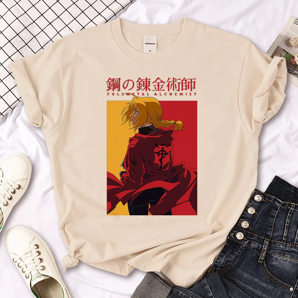 Fullmetal Alchemist t-shirt donna estate anime designer t shirt ragazza giapponese harajuku abbigliamento