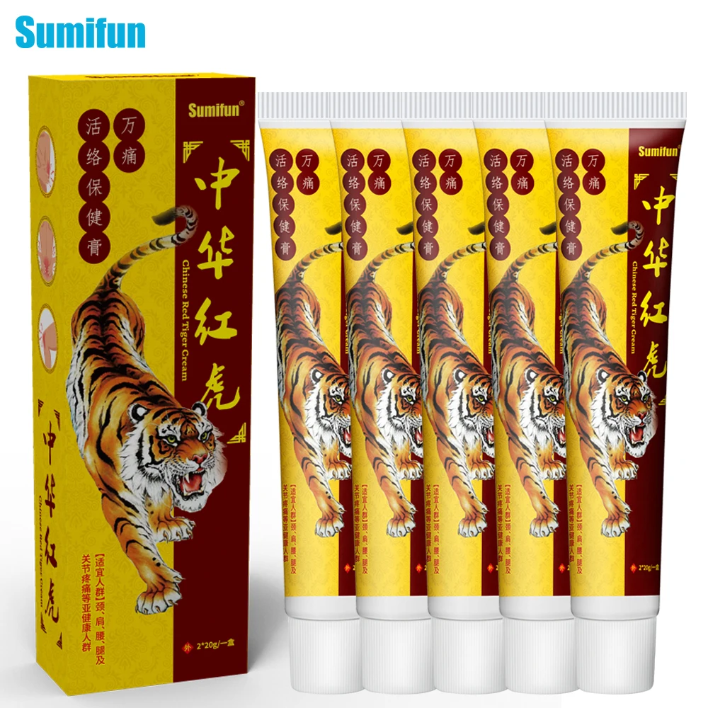 

6/10Pc Tiger Pain Relief Cream Rheumatism Arthritis Lumbar Analgesic Plaster Joint Muscle Knee Ache Medical Health Care Ointment