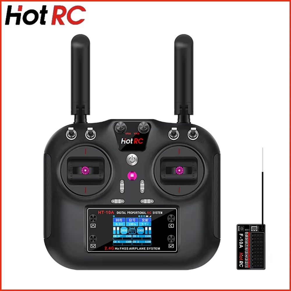 Hotrc Hot rc HT-10A HT10A 2.4 Ghz 10CH télécommande F-10A F10A récepteur pour avion RC véhicule bateau Drone accessoires pièces