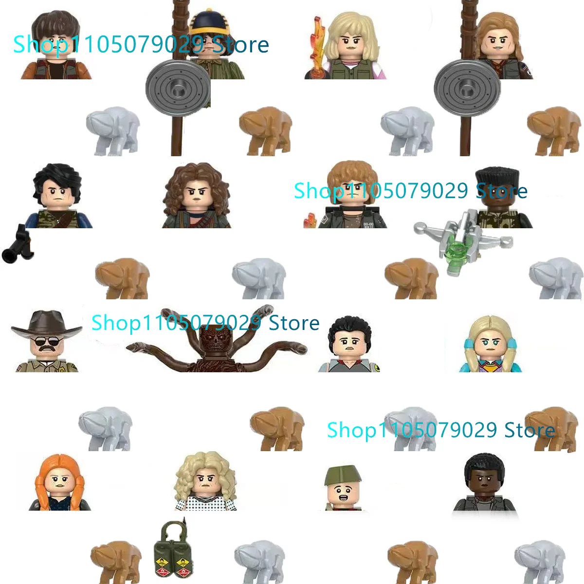 낯선 사람들: 끔찍한 영화, 더스틴, 마이크, 벡나, 윌, 일레븐 모델 피규어 블..