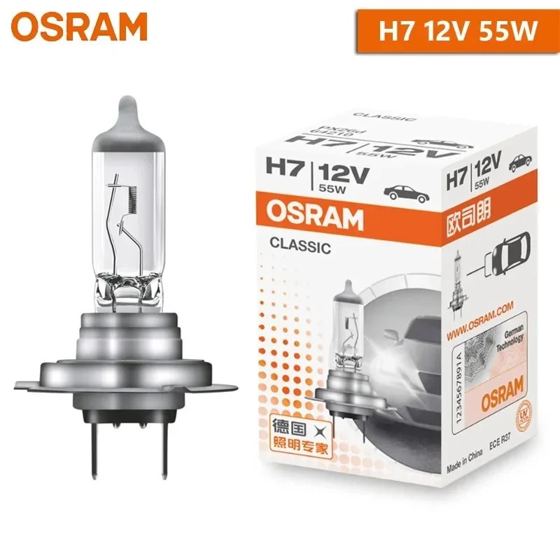 Halogen Headlight Bulb-OSRAM Original H1 H4 H3 H7 Standard 12V 55W 100W 3200K Hi/lo Beam Fog Lamp (2PCS)