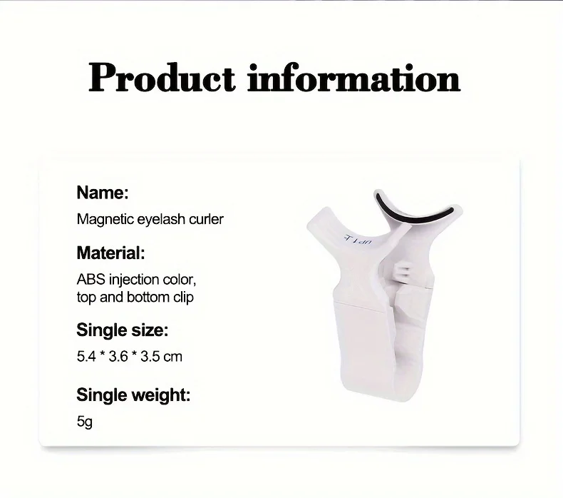 Description Picture 3 of item1pc ABS Magnetic Eyelash Clip, Easy-Grip False Lash Applicator, Lightweight & Compact For Beginners