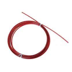 Adjustable Steel Wire Speed Jump Rope with Replaceable Cable (Red)