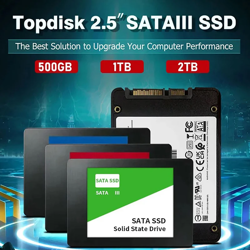 2Tb Ssd Sataiii 2.5 "Ssd Hard Disk Drive 1Tb 500Gb Trasferimento Ad Alta Velocità Unità A Stato Solido Interna Per Pc/Laptop Mac