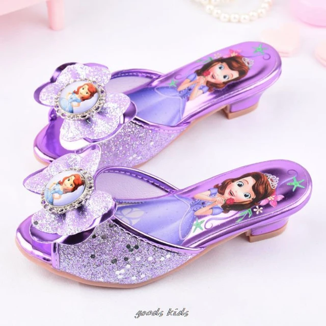 Disney sandalias de princesa para niñas pequeñas, zapatos de