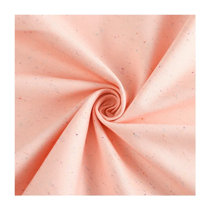 10oz Washless Color Dot Denim Fabric for Spring Autumn Apricot Wide Leg Pants Skirts Outerwear Denim Material