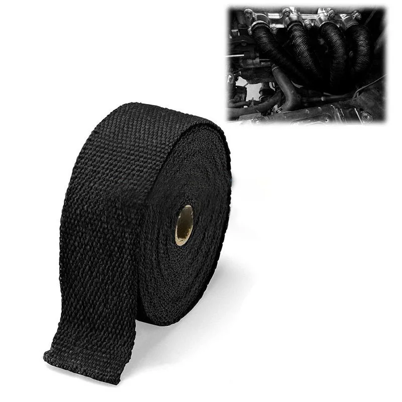 

1.5 Meters Car Exhaust Pipe Wrap Insulation Glass Fiber Tape Auto Insulation Heat Wrapped Tape 900-1200 Degrees Temperature