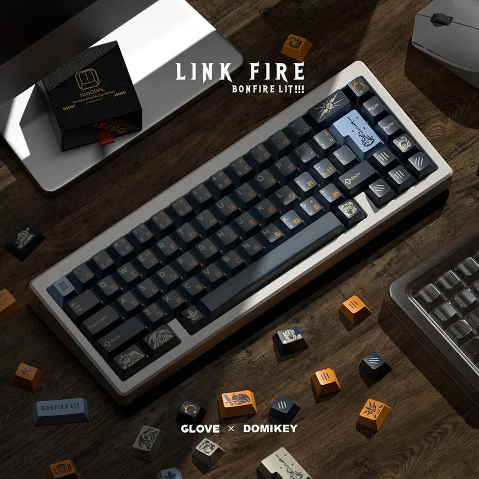 Glove X Domikey Cherry Link Fire ABS Doubleshot keycap for mx stem