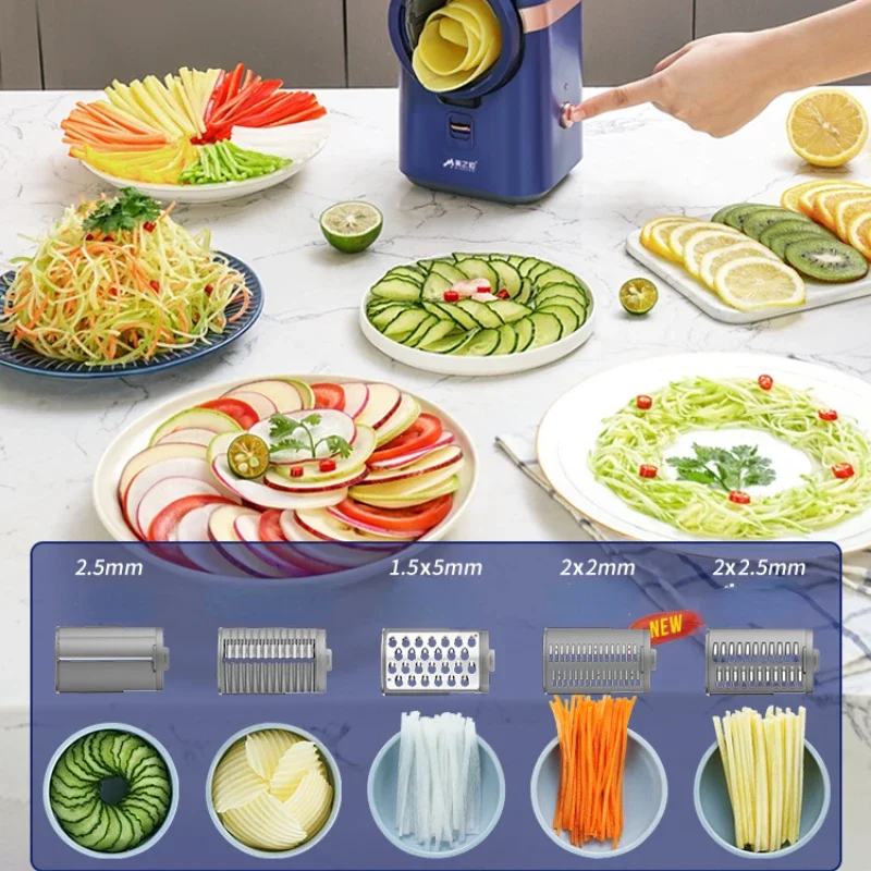 Electric Chopper Slice Grater Household Kitchen Multi-Function Roller Shredded Potatoes Grater  Bread Slicer Machine 2