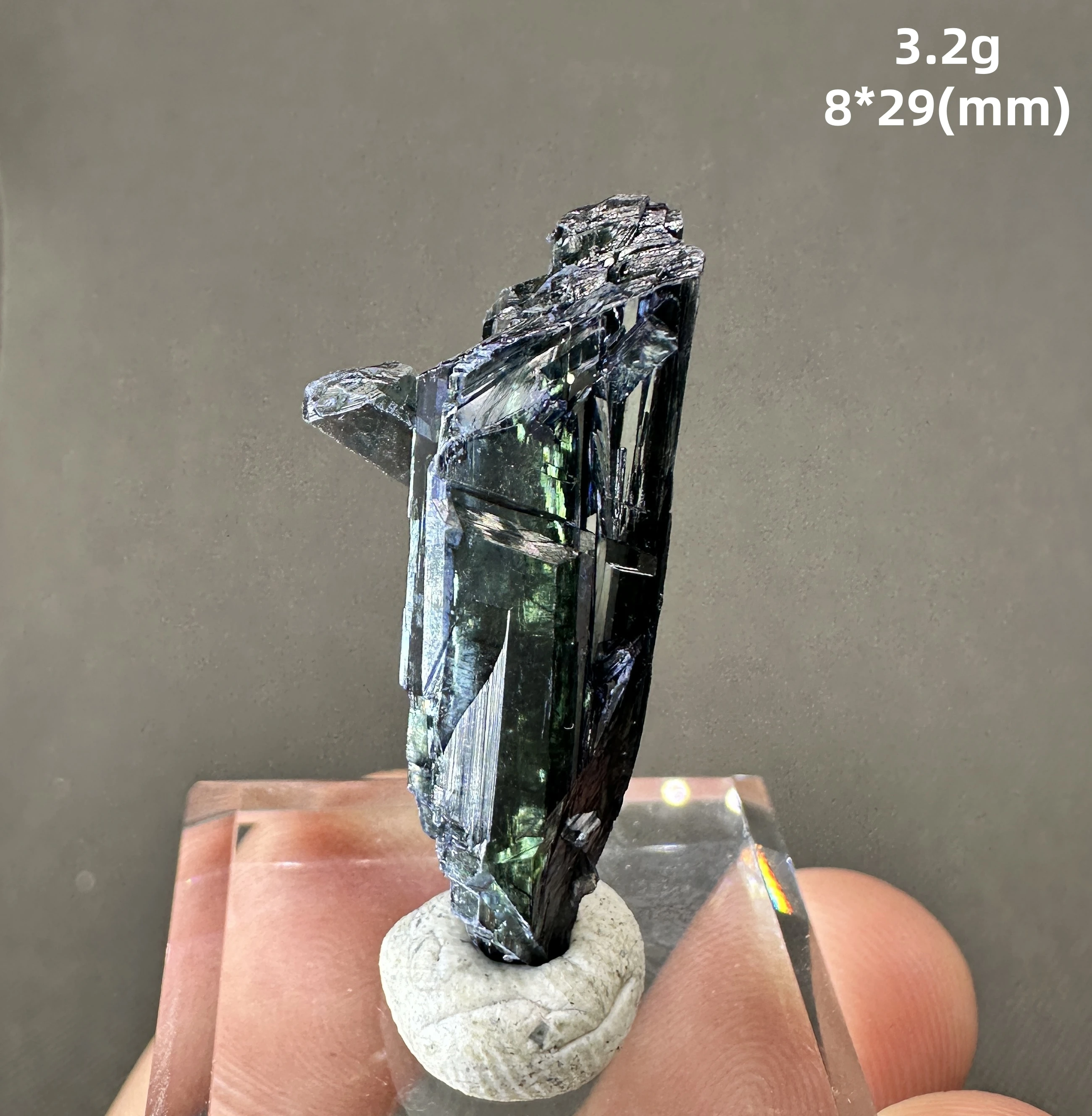 Natural rare Brazil  Vivianite Blue ironearth mineral specimen + Excluding glass base + healing quartz crystals and stones 6