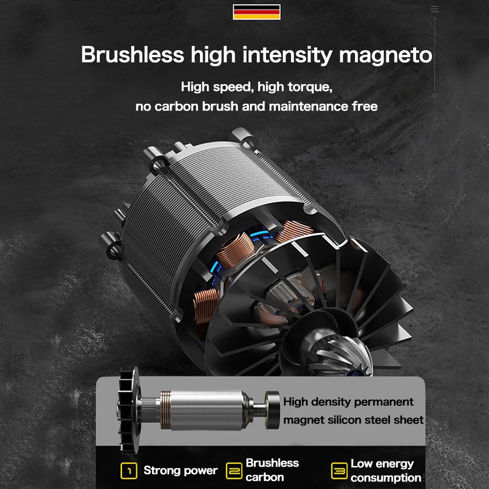 Brushless Ratchet Wrench 1100N.m Electric Cordless Driver 1/2''Removal Screw Nut 2 Gear Car Repair Tools For Makita 18V Battery 6