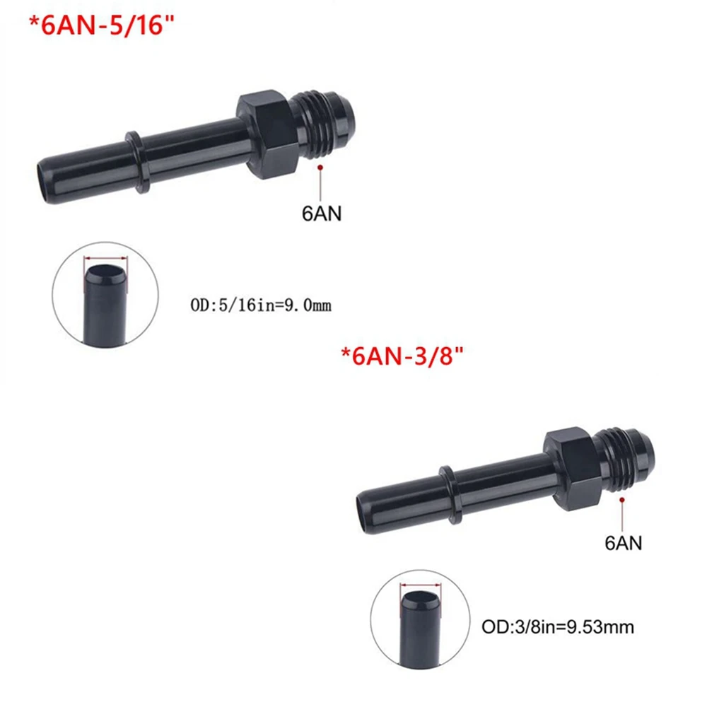 Adaptador de conexión rápida 6AN AN6 macho a macho de desconexión rápida de 3/8 